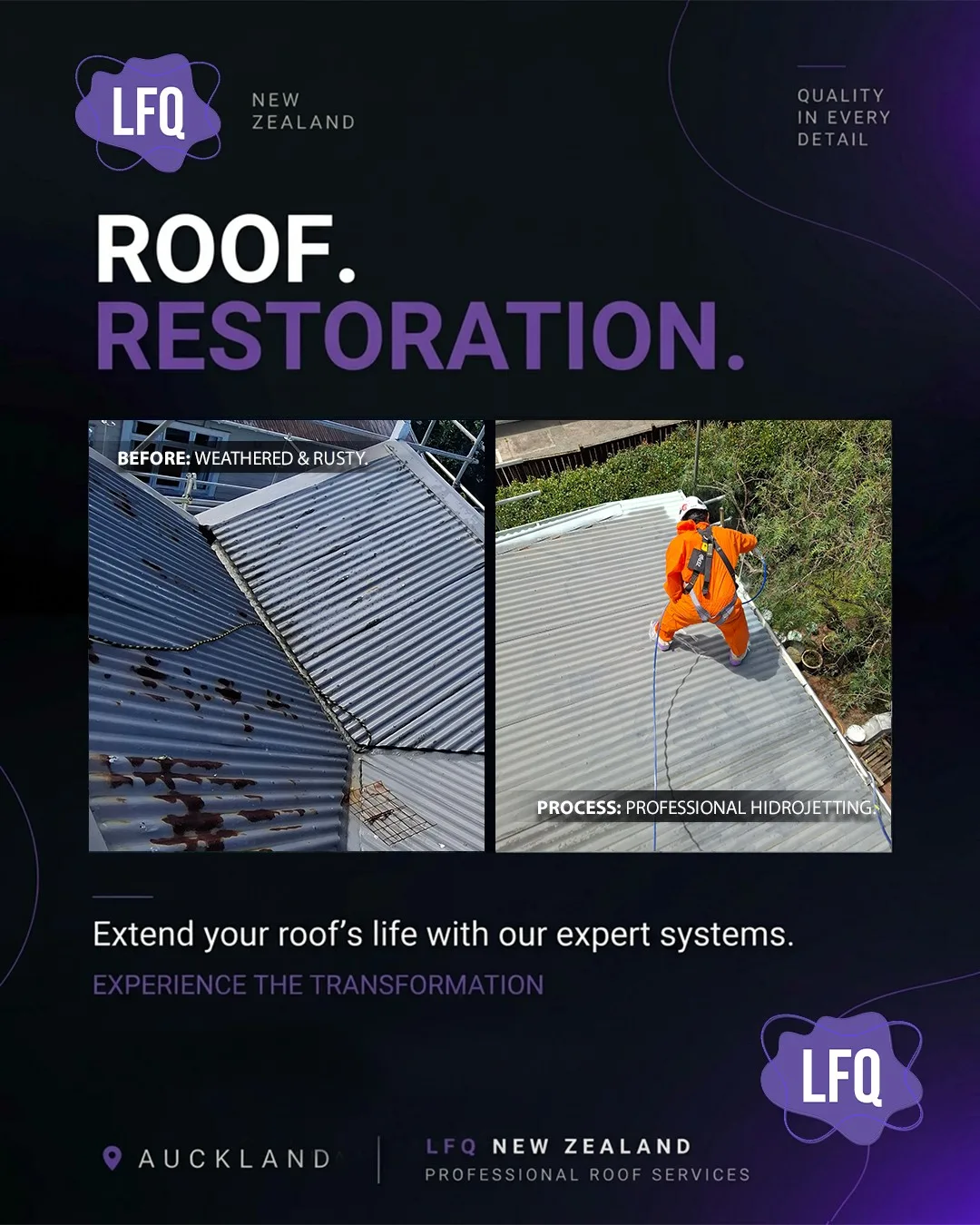 Roof Restoration: Precision in every step. A lasting finish starts with uncompromising preparation. Watch our team apply professional wat...